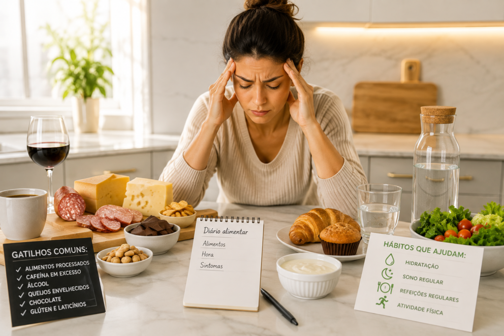 Dor de Cabeça e Enxaqueca: Possíveis Gatilhos Alimentares e o Que Fazer